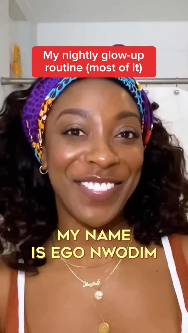 Instagram post by @eggyboom for Harper’s BAZAAR. Caption reads: Yes, that’s right, my nighttime routine takes....