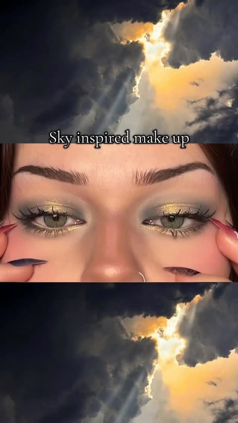 Instagram post by @elpltt for Danessa Myricks Beauty. Caption reads: Sky inspired make up....
