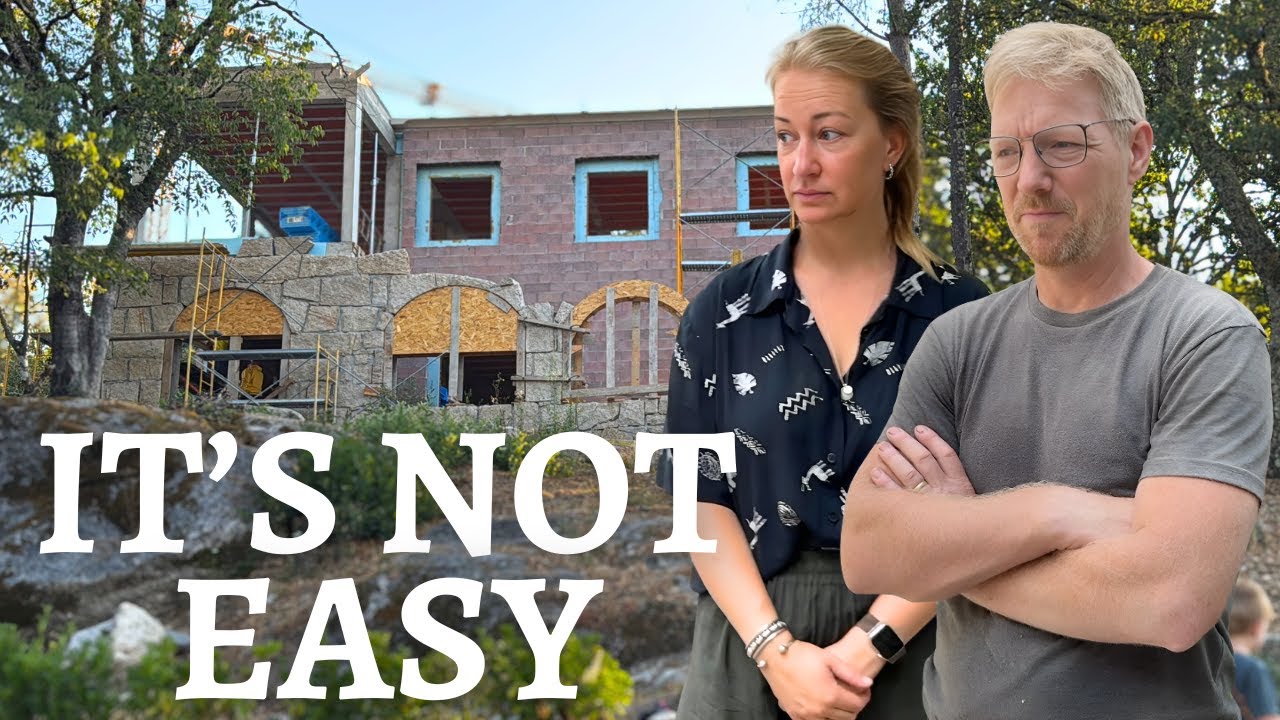 YouTube post by @TheNewbys for Magic Mind. Caption reads: We are a family building a house in Portugal and....