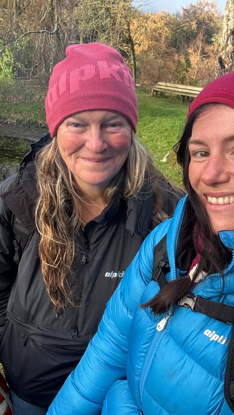 Instagram post by @bumblebarnes for Alpkit. Caption reads: Mother and daughter go wild in Scotland....