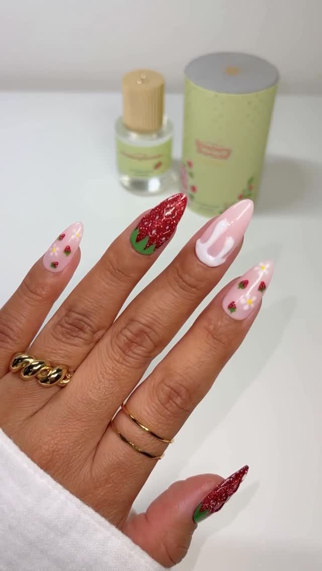 Instagram post by @nailartbyjen for Scentbird. Caption reads: The cutest nails to match Scentbird’s newest....