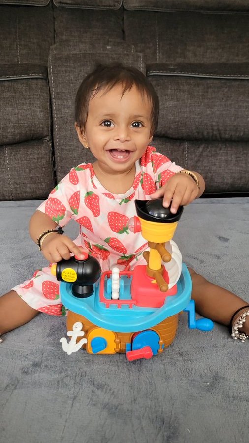 Instagram post by @akira_littleprincess for Alpha Toys. Caption reads: ⚓️ Arya is sailing into fun with her new Smart....