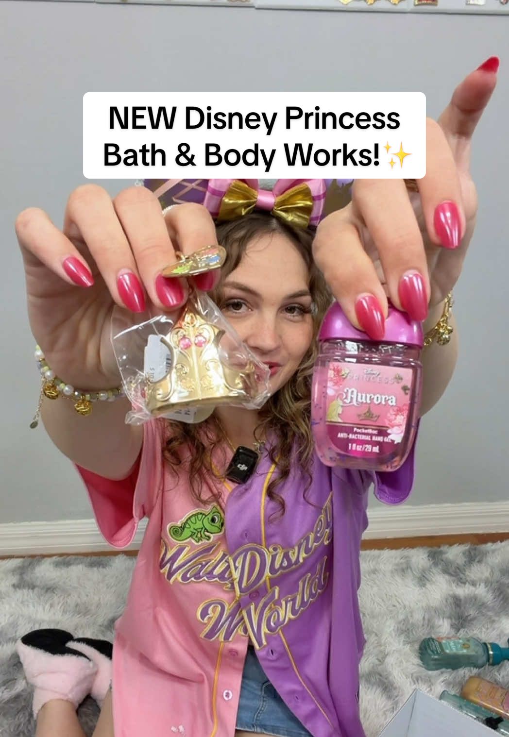 TikTok post by @pincessshannon for Bath & Body Works. Caption reads: NEW DISNEY PRINCESS Bath & Body Works collection,....