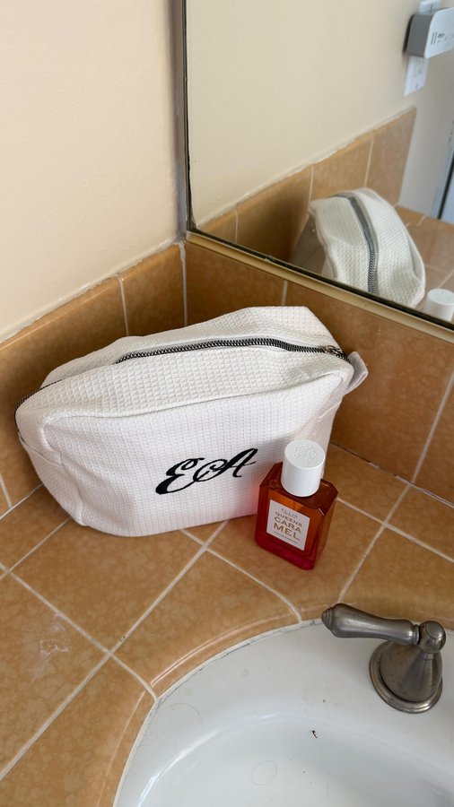 Instagram post by @emilyalexaander for Ellis Brooklyn. Caption reads: Smelling like a wife for date night!....