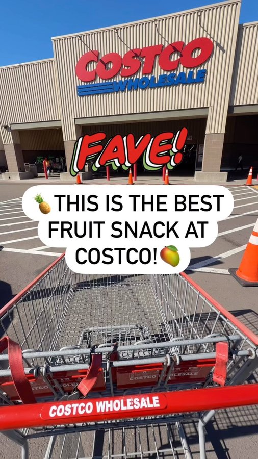 Instagram post by @costcodeals for Solely. Caption reads: 🥭THIS IS THE BEST FRUIT SNACK AT....