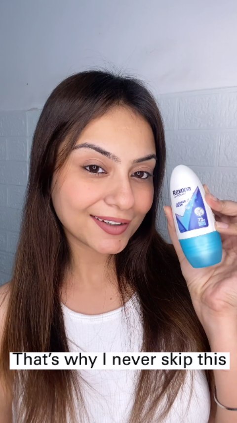 Instagram post by @div_kaur for Rexona. Caption reads: Behind that wall of hesitation and pain, lies your....