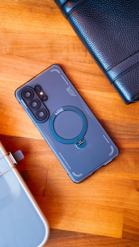 Instagram post by @joinfaizanj for TORRAS. Caption reads: [...] new Samsung Galaxy S26 Ultra using the....