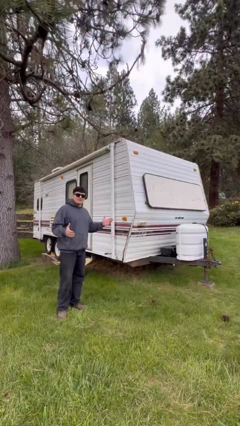 Instagram post by @caleb.dailyy for TIMBREN INDUSTRIES. Caption reads: The camper is all finished! Just kidding 😜 I had....
