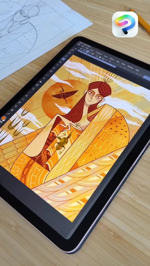 Instagram post by @danygartman for Clip Studio Paint. Caption reads: [...] and produce an illustration using Clip....