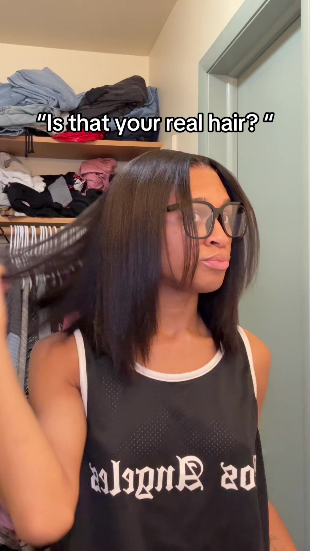 TikTok post by @realcalisono for OQHAIR. Caption reads: Girllllll GET YOU ONE @oqhairshop @OQHAIR #oqhair....