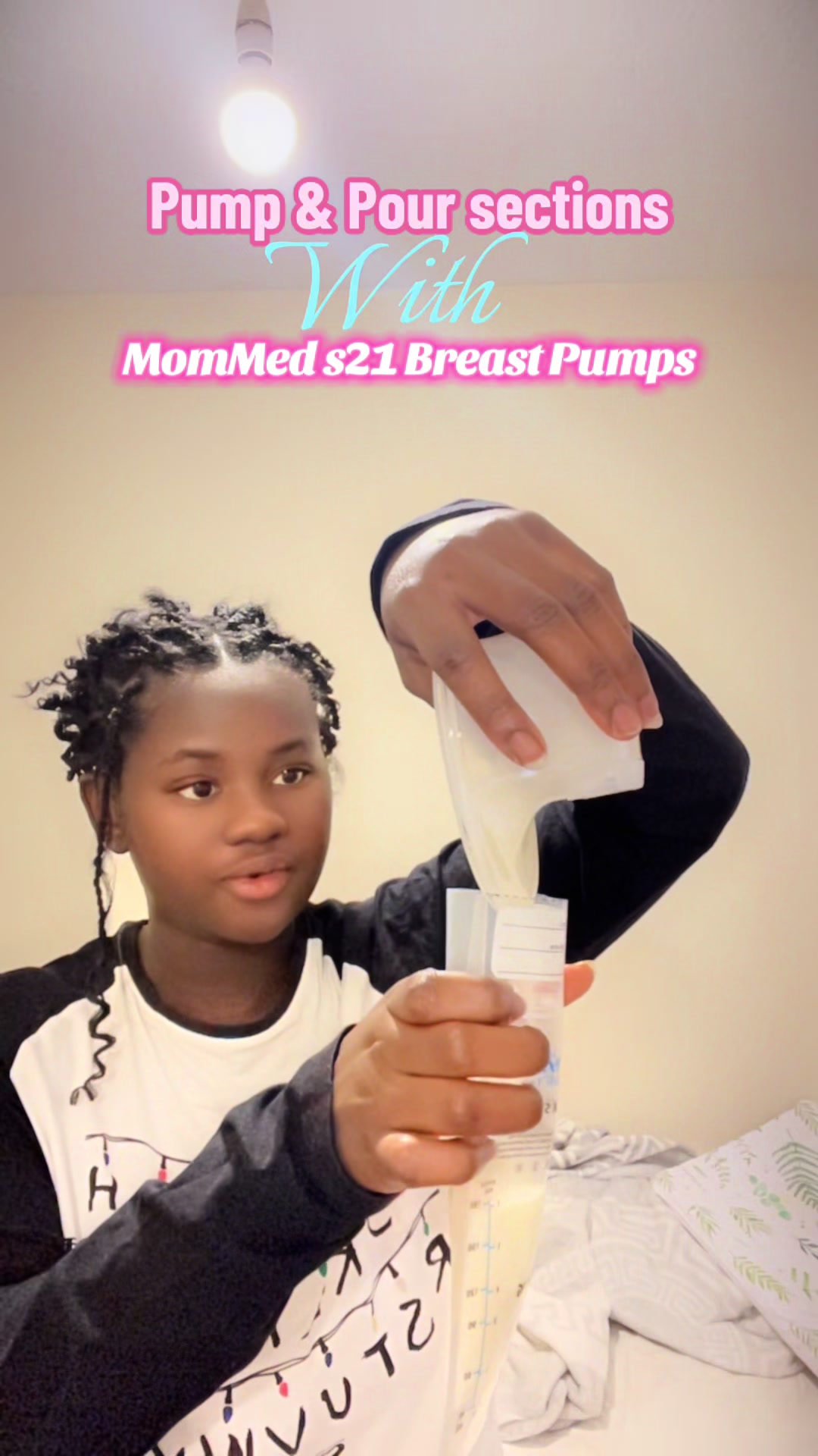 TikTok post by @lady_ferndy for Mommed. Caption reads: @MomMed_Official  Love my breast pumps! [...].