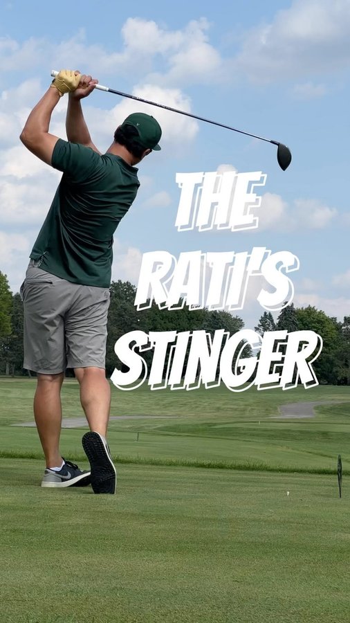 Instagram post by @rati_golf for Shady Rays. Caption reads: [...] sure to check out Premium Golf Eyewear....