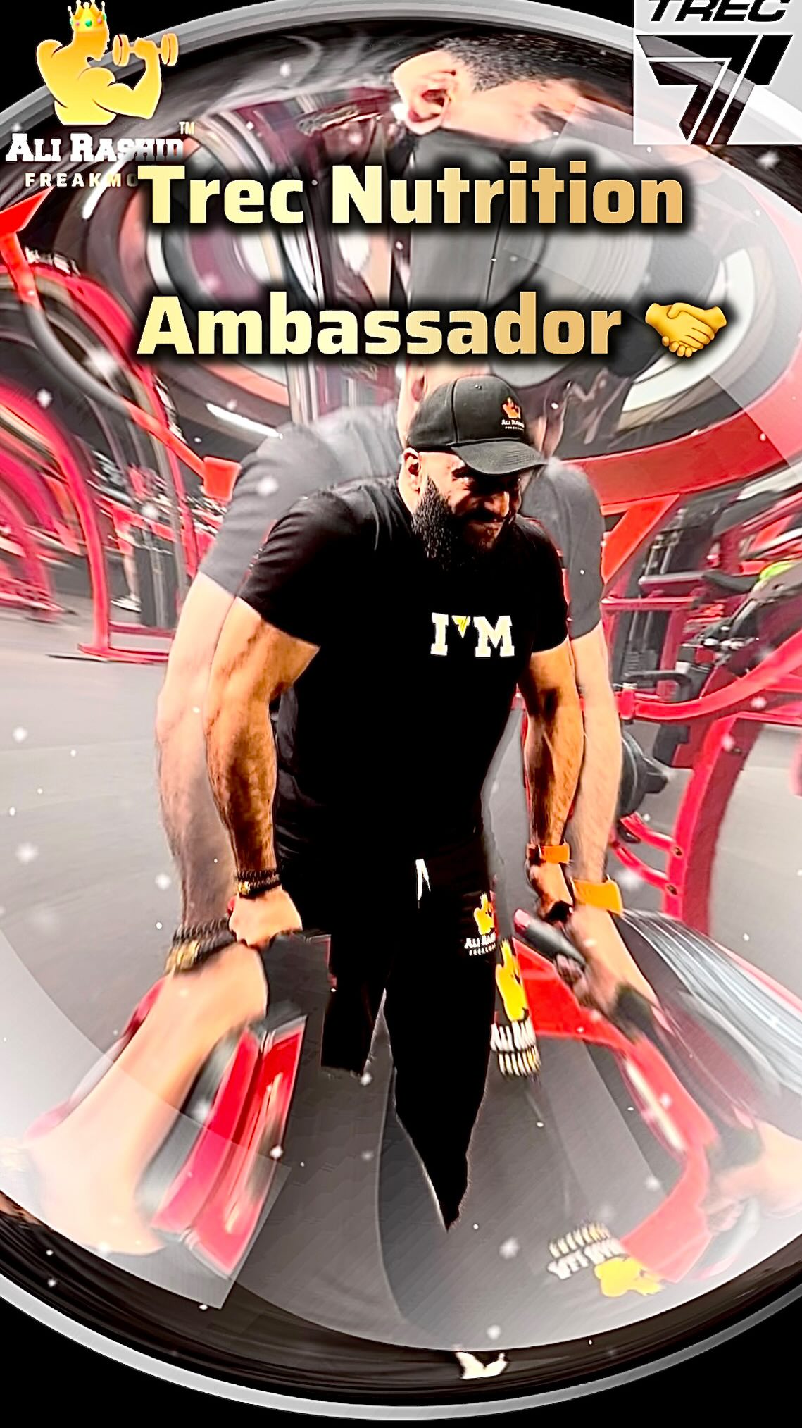 Instagram post by @lionarofficial for Trec Nutrition. Caption reads: “Get Stronger - #gains Don’t Stop Unless You....