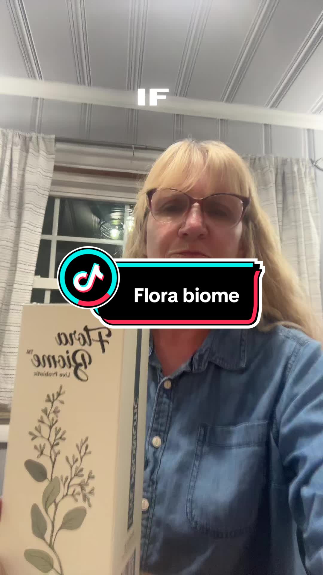 TikTok post by @familyfriendsdogmom for Triquetra Health. Caption reads: Flora biome live probiotic . It’s a three in one....