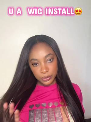TikTok post by @the.name.is.shelby for UA Hair. Caption reads: [...] with this v part synthetic wig 😍😍@UA HAIR....
