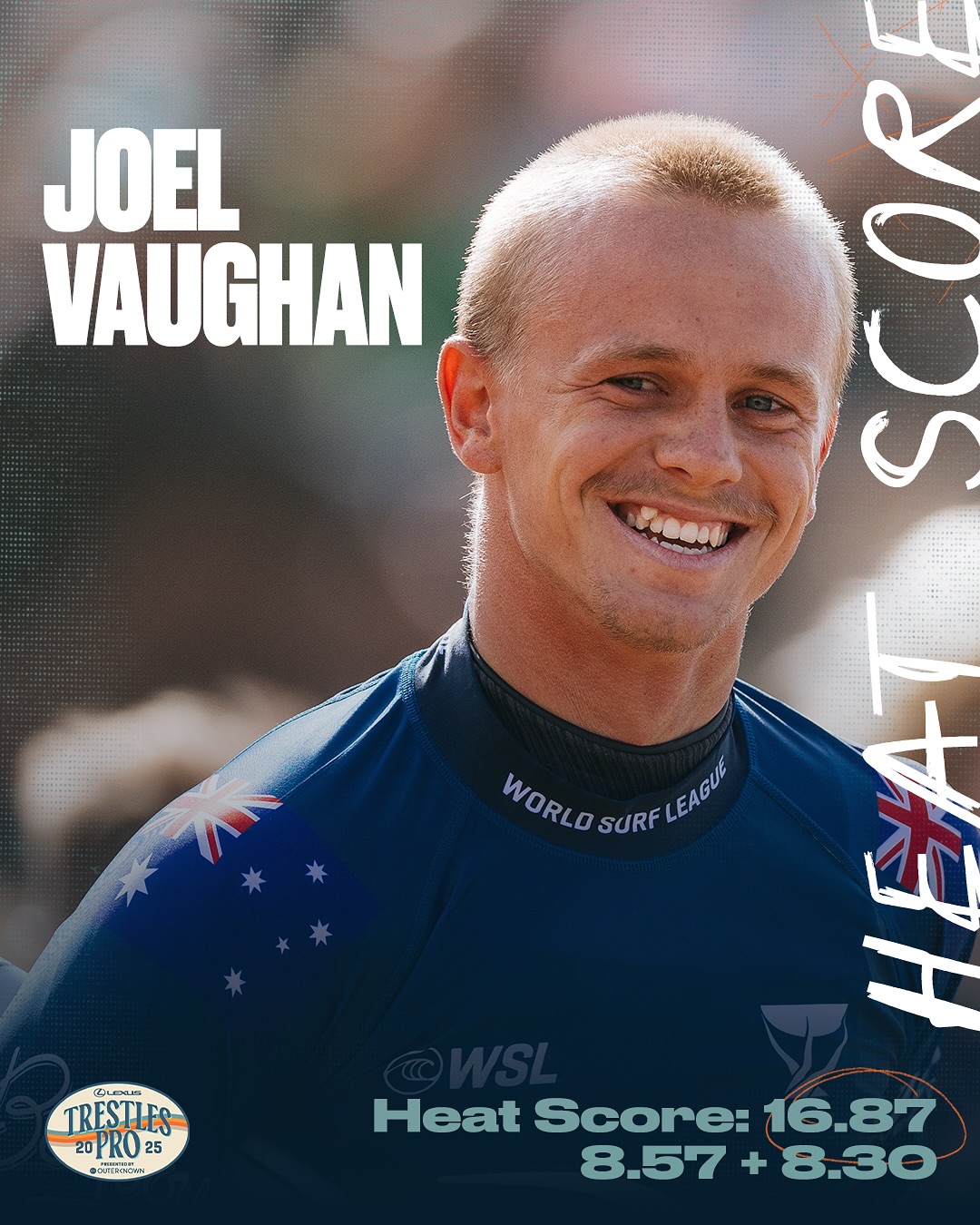 Instagram post by @joel_vaughan for Lexus. Caption reads: The rookie @joel_vaughan comes from behind....