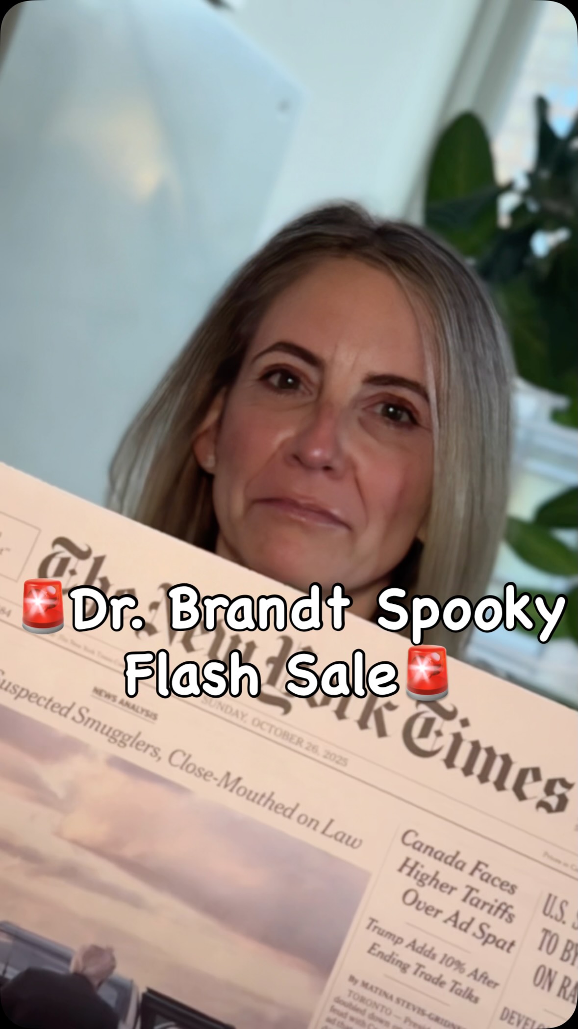 Instagram post by @ashleyspivey for Dr. BRANDT Skincare. Caption reads: Double, double, toil and trouble! Dull skin,....
