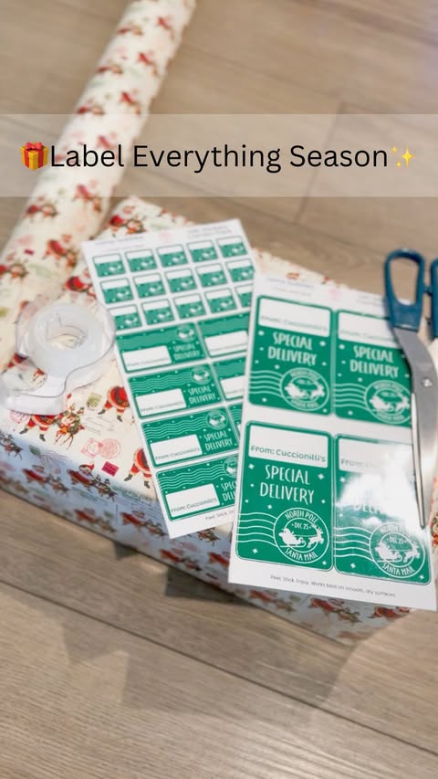 Instagram post by @jcuccionilli for Name Bubbles. Caption reads: [...] stuff - labels are a must over....