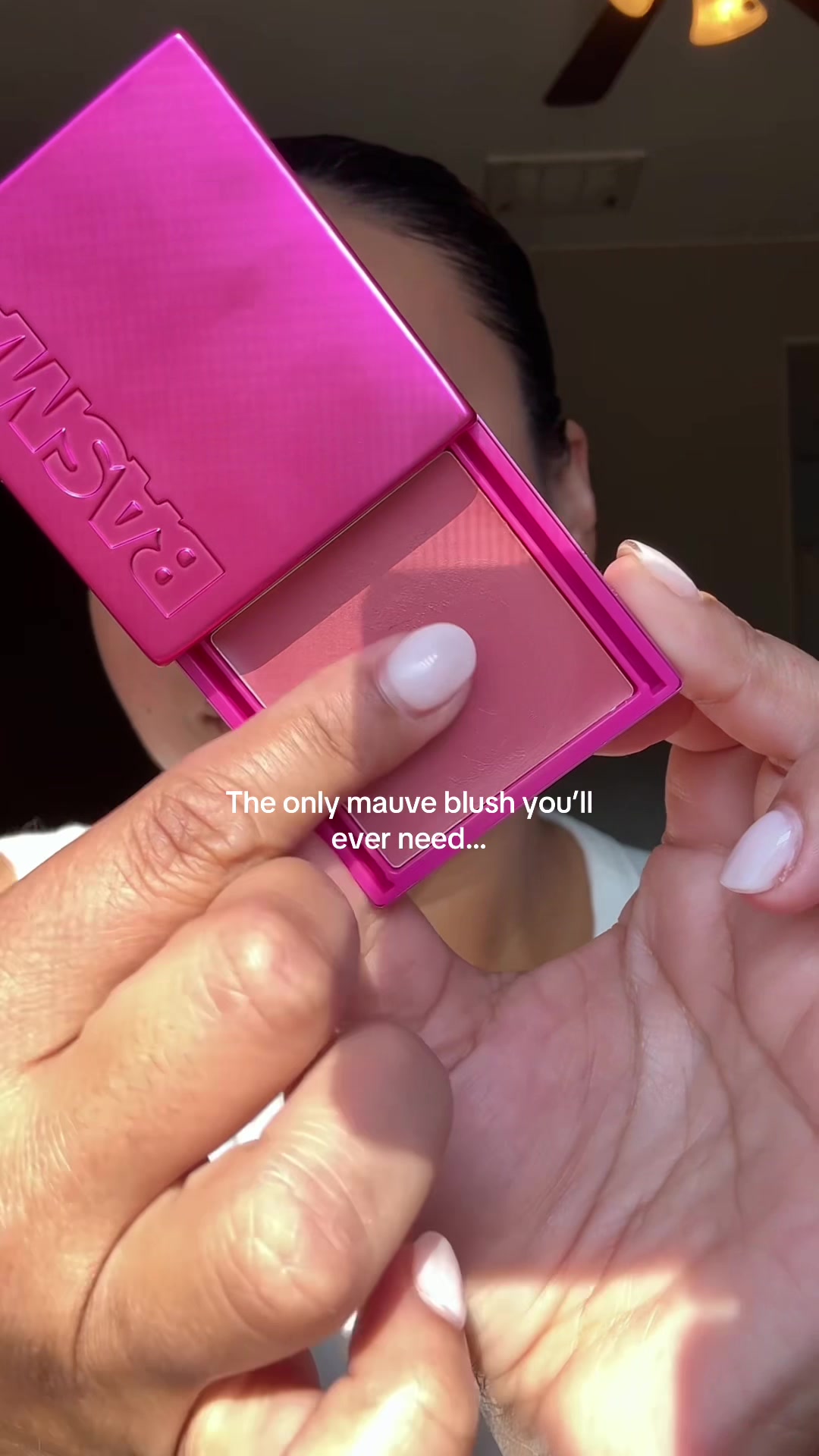 TikTok post by @maggiemeraz5 for BASMA Beauty. Caption reads: [...] to mention the perfect mauve shade.. @BASMA....