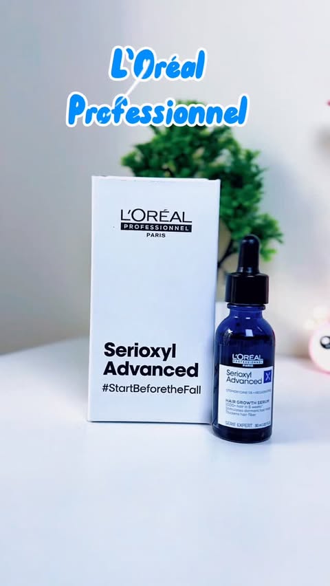 Instagram post by @beautywithmaahi for L'Oréal Professionnel Paris. Caption reads: one of the best hair growth serum picks right now.....