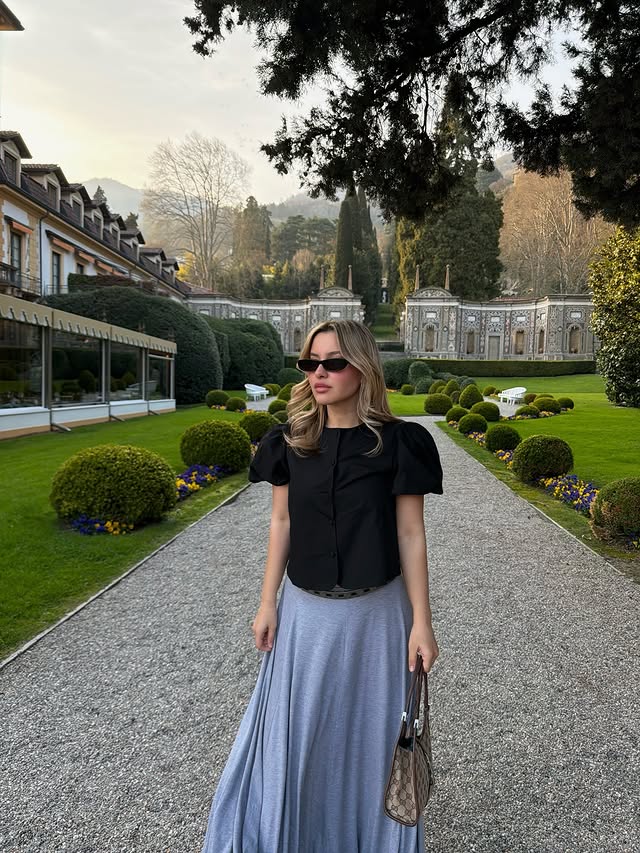 Instagram post by @kbrdede for SUUD COLLECTION. Caption reads: my camera roll after Lake Como 🍋 #reklam.