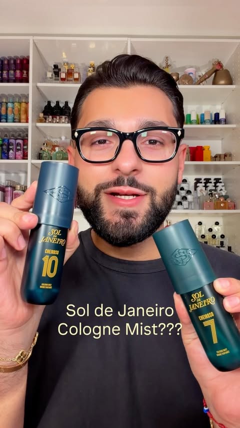 Instagram post by @paulreactss for Sol de Janeiro. Caption reads: So @soldejaneiro made two cologne mists for men?!....