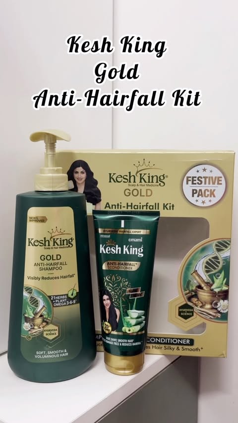 Instagram post by @aarshi__mehra for Kesh King. Caption reads: [...] made simple 🌿✨ Say hello to the Kesh King....