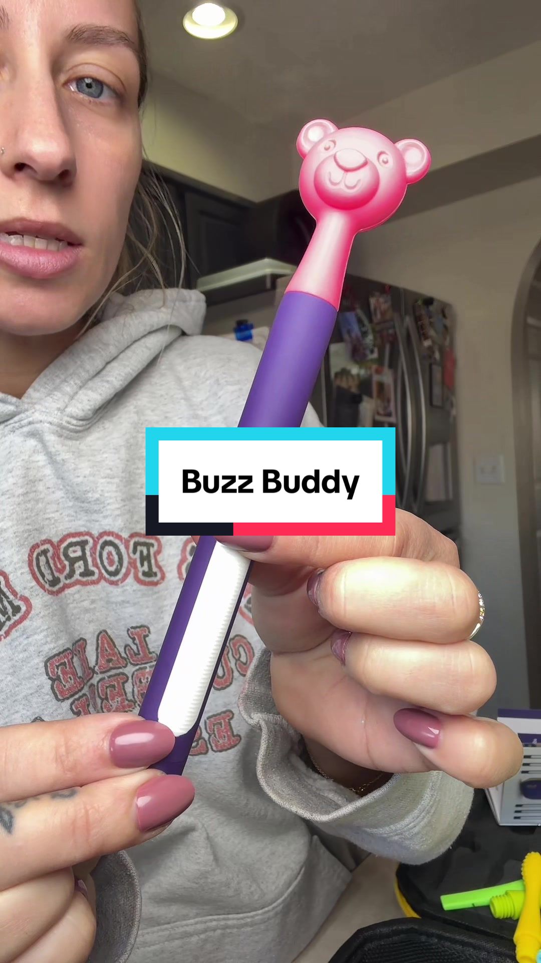 TikTok post by @katiemarie285 for Special Supplies. Caption reads: [...] #sensoryseekingkids #buzzbuddy @Special....