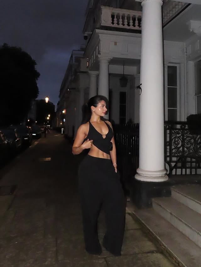 Instagram post by @tivneet_kaur for YoungLA for Her. Caption reads: Full outfit by @younglaforher coming tonight at....