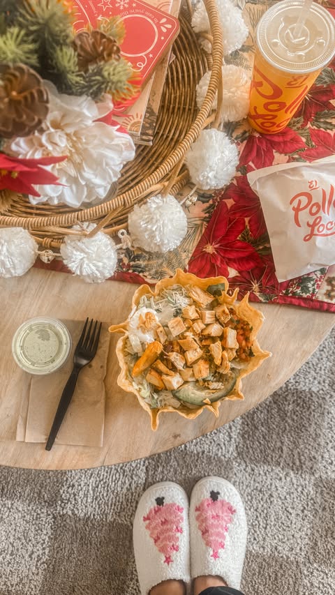 Instagram post by @haleymartinoxo for El Pollo Loco. Caption reads: [...] of Christmas, my true love gave me....