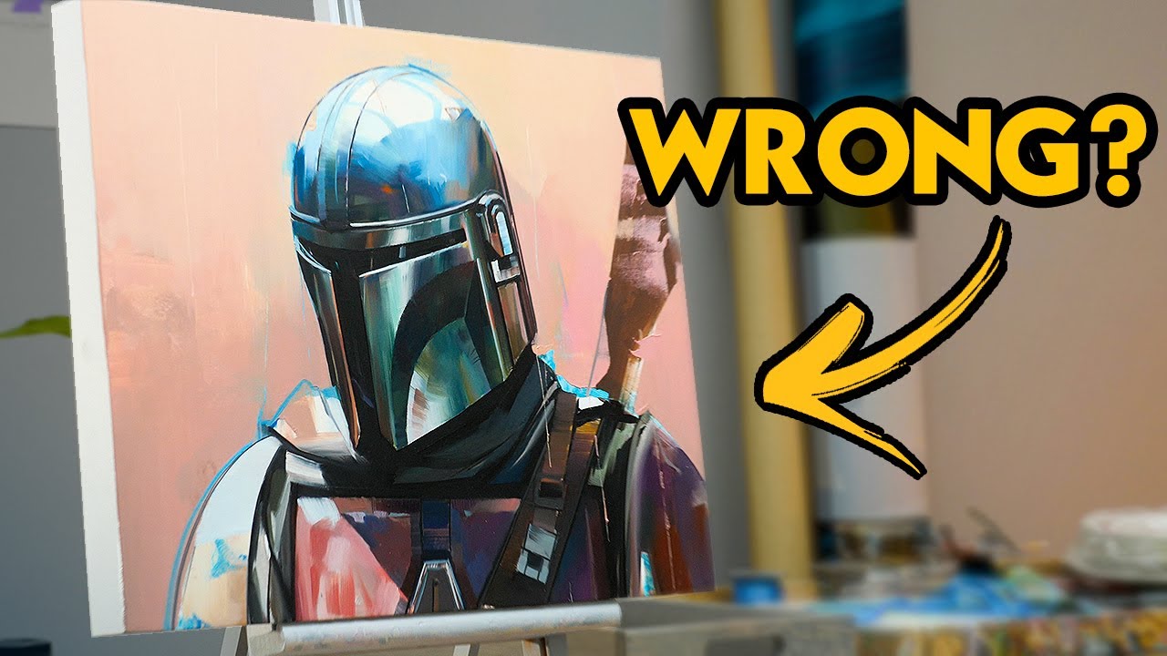 YouTube post by @AlpayEfe for Trekell Art Supplies. Caption reads: YOU don't paint the RIGHT things....