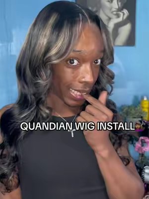 TikTok post by @nothingbuttarounn_ for Quandian Hair. Caption reads: [...] layering tutorial on lace from @QUANDIAN....