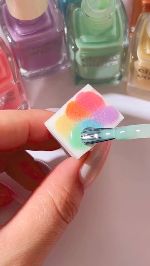 Instagram post by @mydumbnails for Cirque Colors. Caption reads: [...] • Six dreamy new pastel crellys from....
