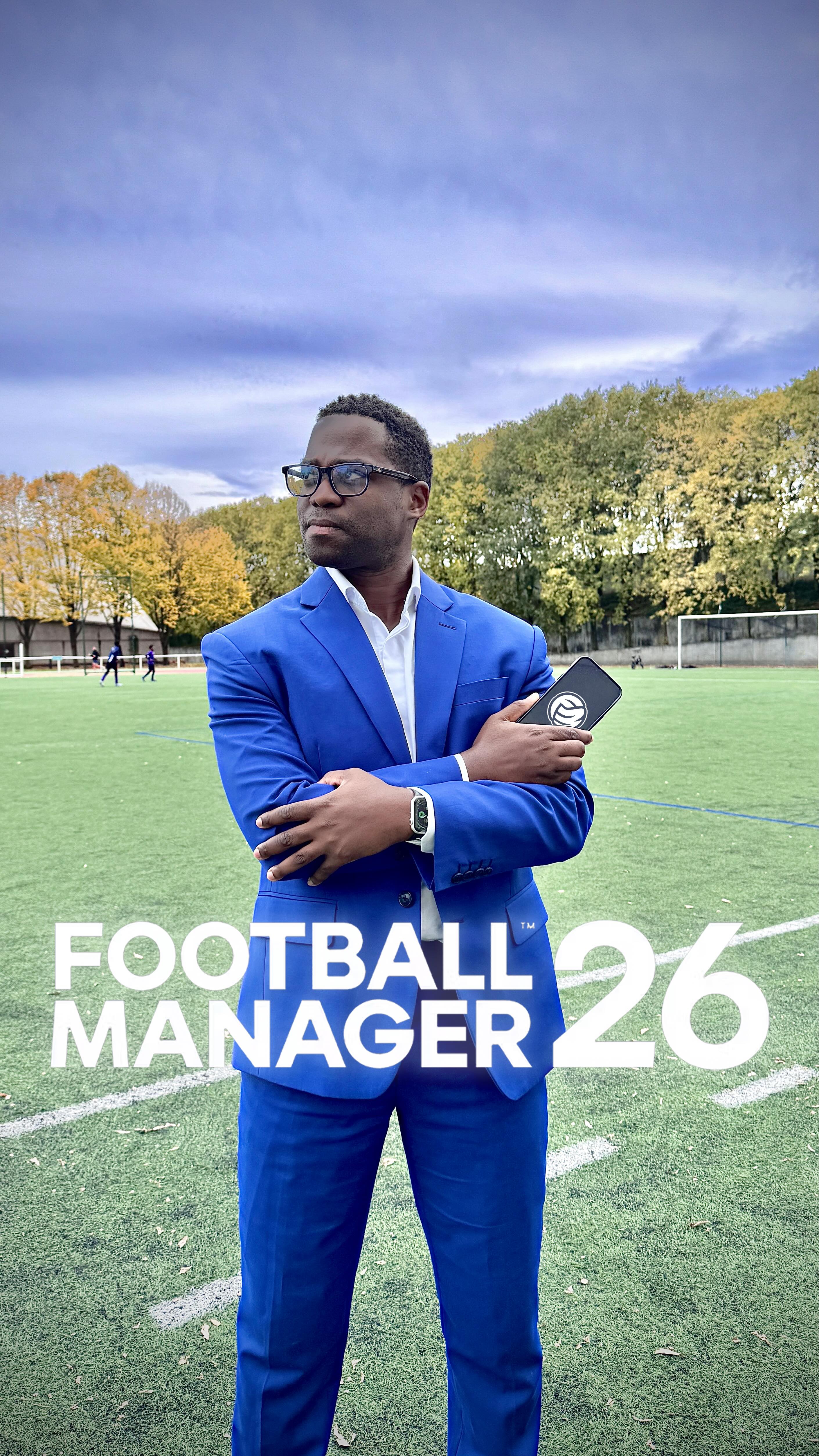 Instagram post by @jocelinpls for Copa90. Caption reads: ⚽️ FOOTBALL MANAGER 26📱🎮 GAME ON ! 🇫🇷 Tout le....