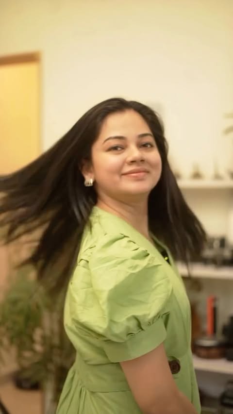 Instagram post by @official_anithasampath for Himalaya Personal Care. Caption reads: Keeping my haircare routine simple & rooted . 🌿....