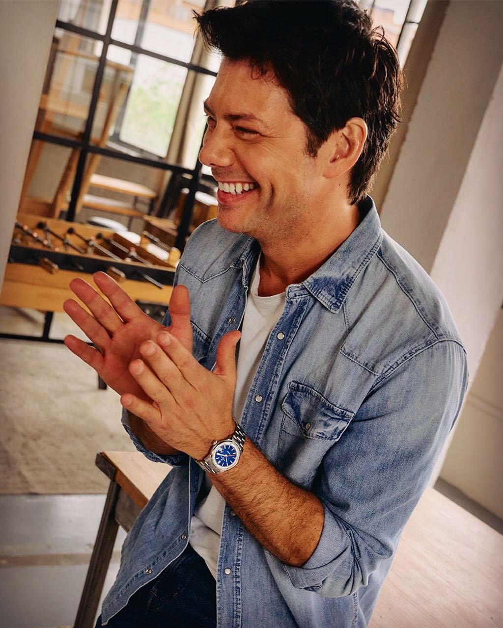 Instagram post by @alvaromorte for BREITLING. Caption reads: @breitling Top Time
In love with it..

#ad.