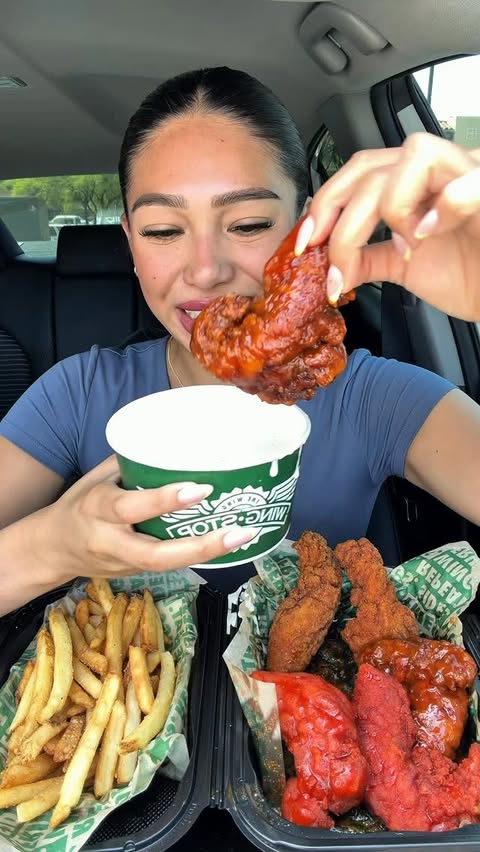 Instagram post by @keilapachecoeats for Wingstop. Caption reads: @wingstop OMG that Mango Habanero🔥🔥 What’s your....