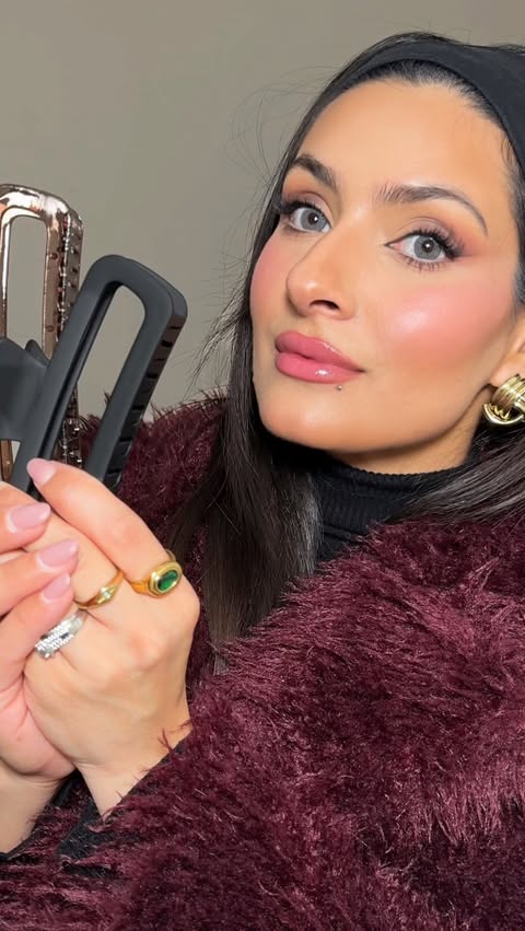 Instagram post by @iqraaqadirkhan for AliExpress. Caption reads: Just wanted to recommend these hair accessories....