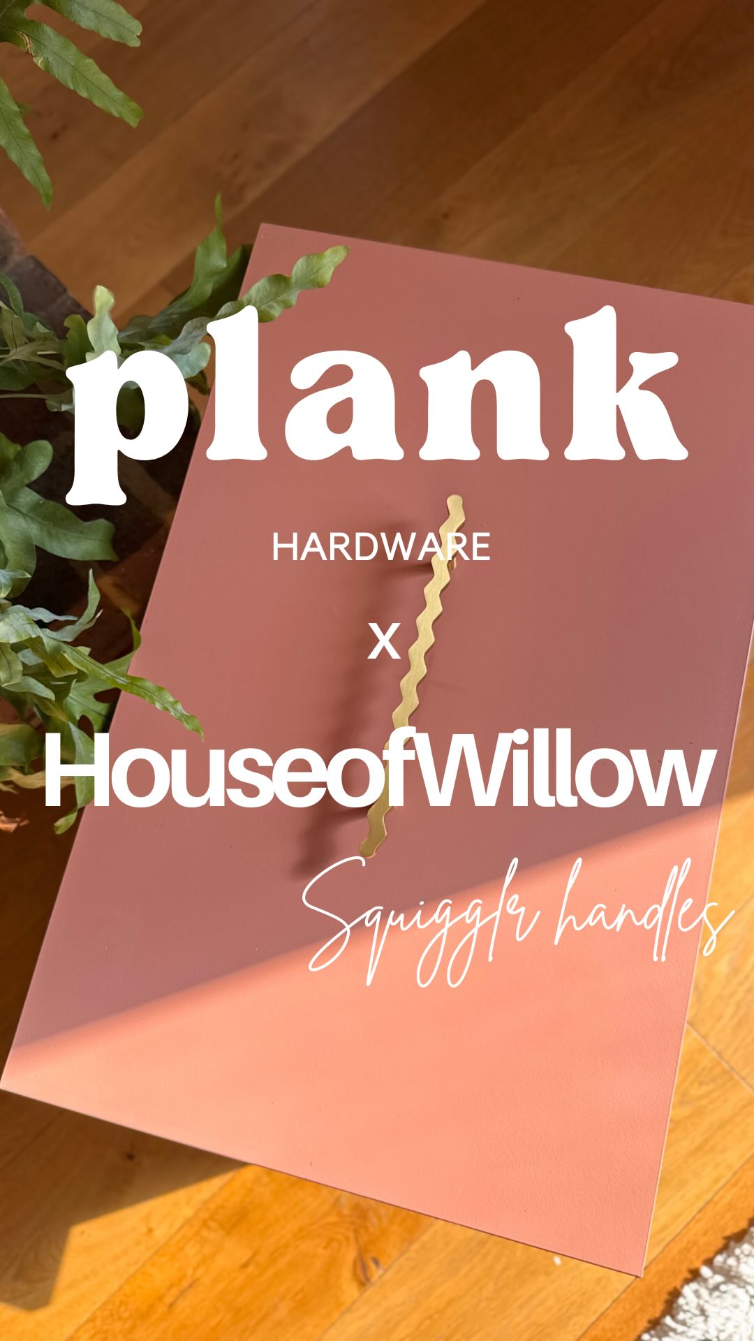 Instagram post by @thehouseof_willow for Plank Hardware. Caption reads: [...] upgraded my IKEA drawer fronts with....