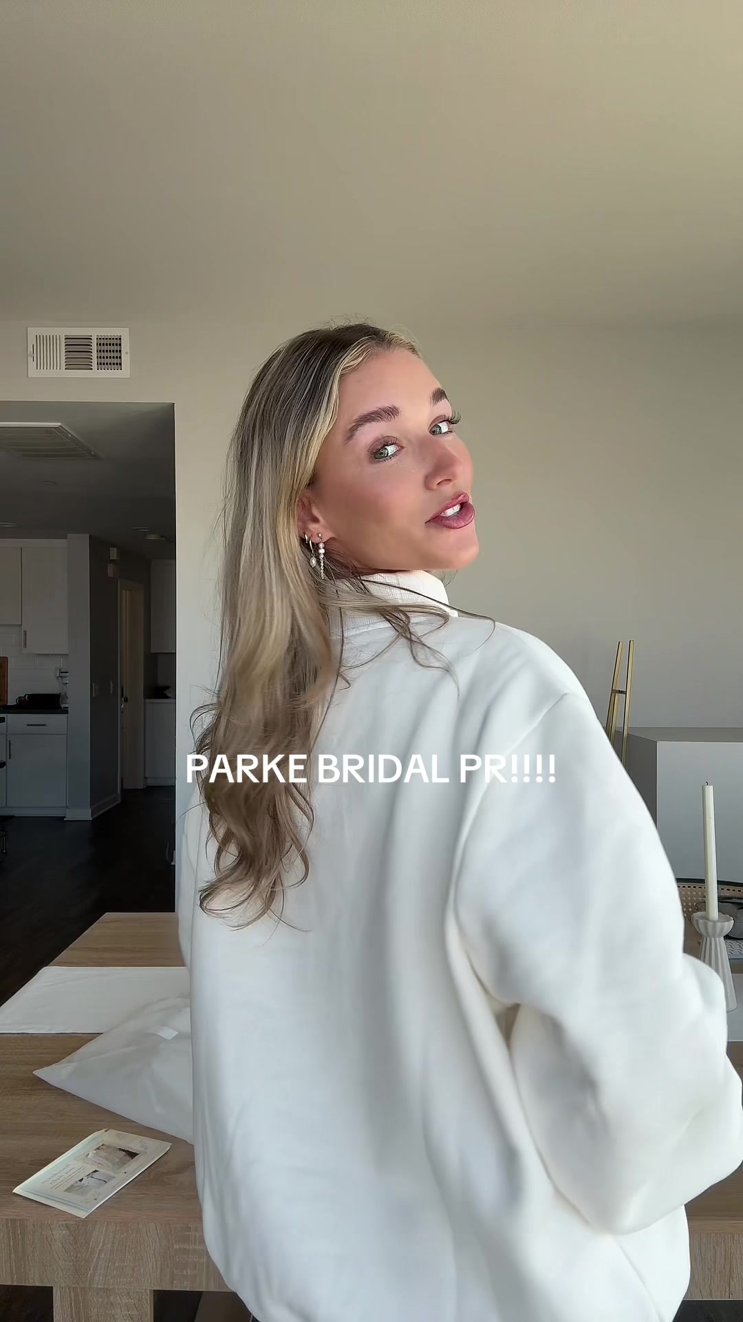 TikTok post by @bellaagarneer for Parke. Caption reads: @Parke @chelsea parke @Klein Designs PARKE [...].