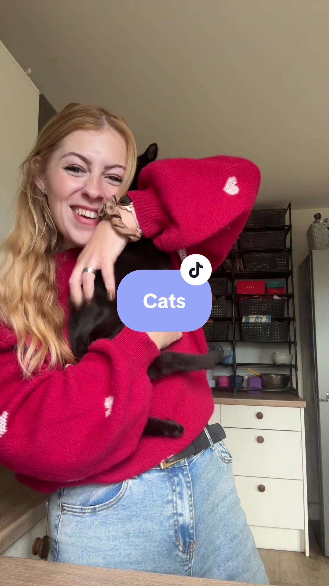 TikTok post by @bestbarkingbehaviour for Herbal Dog Co. Caption reads: Do you have a cat? @Herbal Dog Company Official.