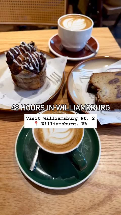 Instagram post by @noraeatsgood for Visit Williamsburg. Caption reads: 📍 Williamsburg, VA | Visit Williamsburg Pt. 2 
🚘....