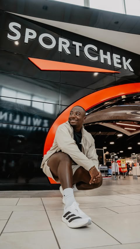 Instagram post by @albertbjr9 for Sport Chek. Caption reads: [...] I can’t stop running! Year 3 of the Sport....