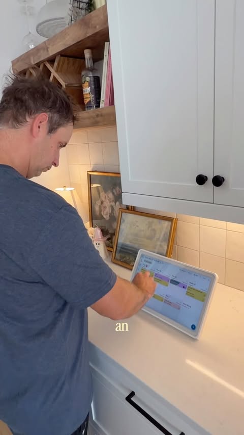 Instagram post by @heyjanellemarie for Skylight Frame. Caption reads: Anyone else convinced their husband would NEVER....