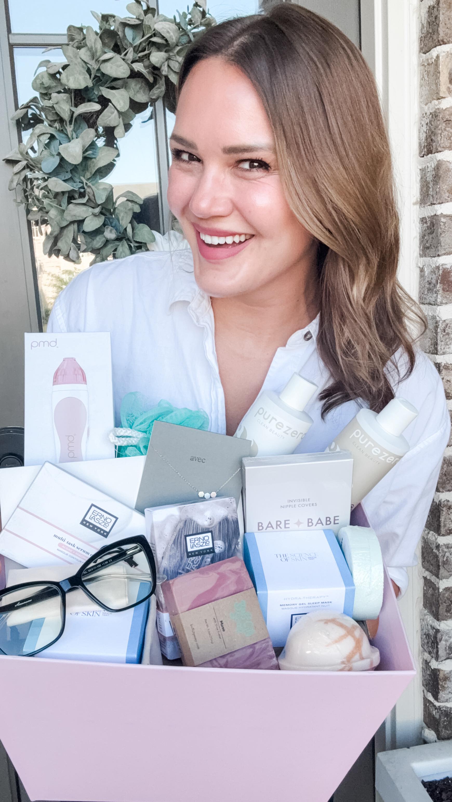Instagram post by @alexandra.nicole for PMD Beauty. Caption reads: Want to win the ultimate self care package?....