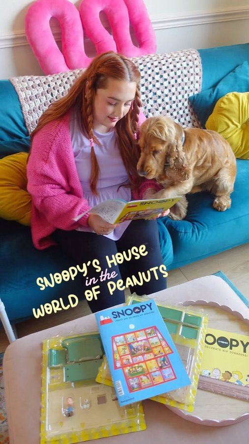 Instagram post by @thedreamydormer for DeAgostini. Caption reads: [...] the magical world of Peanuts with....