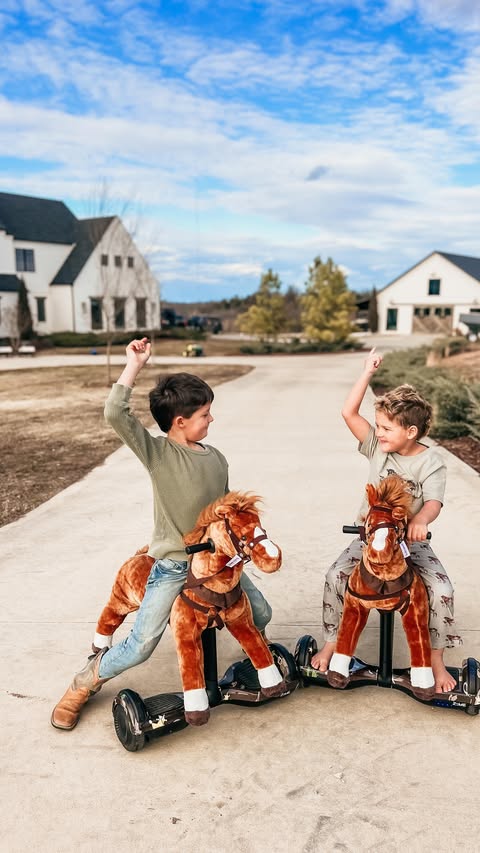 Instagram post by @madisonviningblog for Power Pony. Caption reads: @my.power.pony was a crowd favorite at Christmas....