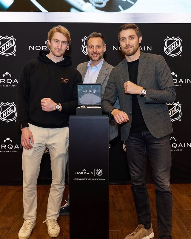 Instagram post by @janisjeromemoser90 for NORQAIN. Caption reads: [...] Chrono 41mm NHL Limited Edition by @norqain....