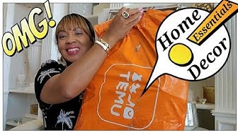 YouTube post by @KenyasDecorCorner for Teami Blends. Caption reads: Huge Home Decor & Essentials Haul | Awesome TEMU....