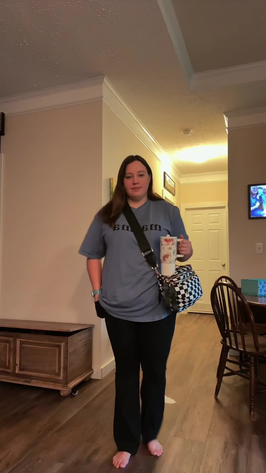 TikTok post by @dailylifewithkatelyn for The Gold Blush. Caption reads: Let’s go run some errands leggings from @Halara....